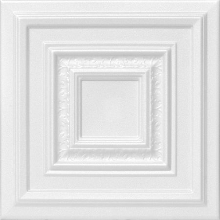 A LA MAISON CEILINGS Chestnut Grove 20-in x 20-in 8-Pack Plain White Textured Surface-mount Ceiling Tile, 8PK R31PW-8